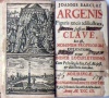Barclay, Joannis : Argenis, figuris aeneis adillustrata, suffixo clave, hoc est, nominum propriorum explicatione, atque indice locupletissimo.