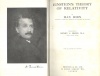 Born, Max : Einstein's Theory of Relativity