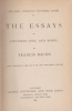 Bacon, Francis : The Essays or Counsels Civil and Moral