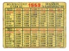 Ne ülj a pénzeden! Tedd takarékbetétbe! - Festett fém OTP reklám kártyanaptár 1953.