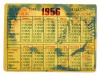 OTP. 1956 évi államkölcsön sorsolások - Festett fém kártyanaptár