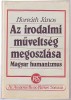 Horváth János : Az irodalmi műveltség megoszlása - Magyar humanizmus