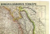 Románia háborus térképe, vasút és úthálózattal, magyar vármegyékkel,   1:1.000.000