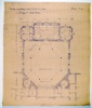 A Győr-Újvárosi Izraelita Templom építészeti tervei, építkezés korabeli másolatok (1870). 4 db. tervrajz, 1:100.