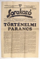 Sorakozó. Fajvédő politikai hetilap. (1939. szept. 1.)