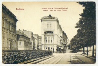 Budapest. Budai korzó a Fiume szállodával. / Ofener Corso mit Hotel Fiume. (1912)
