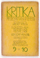 Kritika. Művészeti folyóirat. (1910. szeptember)