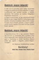 Munkások, magyar dolgozók! - A több mint 8 esztendeig tartó önkény beszüntette a Magyar Szociáldemokrata Párt működését  [1956-os röplap]