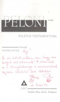 Popper Péter : Peloni avagy Pilátus testamentuma  (Dedikált)