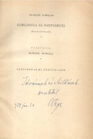 Rabelais, Francois : Gargantua és Pantagruel (ford. által dedikált)