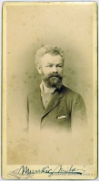 Munkácsy Mihály (1844-1900) aláírt fényképe.