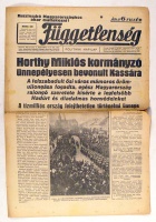 Függetlenség. 1938. nov. 12. - Horthy Miklós kormányzó ünnepélyesen bevonult Kassára; Ruszinszkó Magyarországhoz akar csatlakozni!