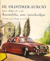 III. Oldtimer-aukció 2001. október 28.  Automobilia, autó, motorkerékpár.