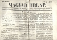 Szilágyi Ferencz (Felelős szerk.) : Magyar Hirlap 92. sz. mártius 2-án 1850.