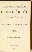 A Magyar Királyi Csendőrség zsebkönyve 1913.