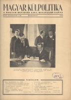 Magyar Külpolitika - A Magyar Revíziós Liga hivatalos lapja. XVII. évf., 4. sz.,  1936.