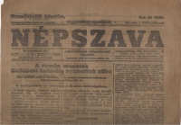 Népszava, 1919. augusztus 4. RENDKÍVÜLI KIADÁS. - A Magyarországi Szocialista Párt tulajdona.  RENDKÍVÜLI KIADÁS.