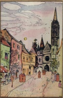 Vadász Endre (1901-1944) : Várnegyed részlet a Mátyás-templommal.