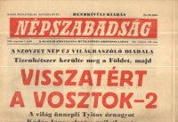 Népszabadság. Rendkívüli kiadás. 1961. aug. 7. - Visszatért a Vosztok-2