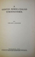 Vécsey Zoltán : A Szinyei Merse-család történetéből.
