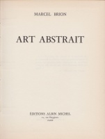 Brion, Marcel : Art Abstrait