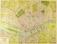 Budapest székesfőváros és környékének legujabb nagy térképe házszámokkal Pharus rendszerében