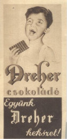 Mayer Erzsébet (graf.) : Együnk Dreher kekszet. Dreher csokoládé. 