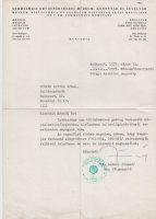 Antall József (1932-1993) a rendszerváltás utáni első szabadon választott miniszterelnök, történész géppel írott, aláírt levele. 