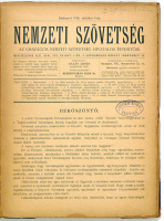 Nemzeti Szövetség. Az Országos Nemzeti Szövetség hivatalos értesítője 1901-1902. (bekötve)
