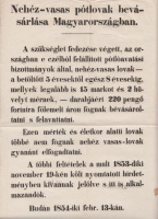 Nehéz-vasas pótlovak bevásárlása Magyarországban. 1854.  [Katonai hirdetmény]