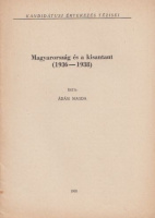 Ádám Magda : Magyarország és a kisantant (1936-1938)
