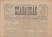 Szabadság - Politikai lap. A Miskolczi Függetlenségi és 48-as Párt közlönye. <br> 1897. május 22.