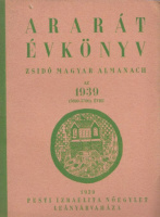 Ararát évkönyv - Zsidó magyar almanach az 1939 (5699-5700). évre