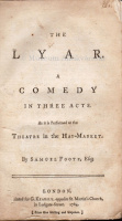 Foote, Samuel : The LYAR a Comedy in Three  Acts.