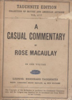 Macaulay, Rose : A casual commentary