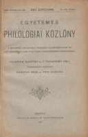 Heinrich Gusztáv - P. Thewrewk Emil (szerk.) : Egyetemes Philologiai Közlöny. XXII. évf., 1898.