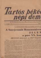 A Tartós békéért, a népi demokráciáért!  1956. február 19.  