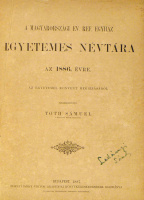 A Magyarországi Ev. Ref. Egyház Egyetemes Névtára az 1886. évre.