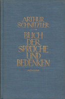 Schnitzler, Arthur : Buch der Sprüche und Bedenken - Aphorismen und Fragmente.