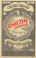 Cherry Brandy - Unicum Likőrgyár. Budapest  (Italcímke)