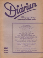 Diárium - A Magyar Könyvbarátok [lapja]. 1947 húsvéti szám. 