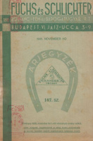 Fuchs és Schlichter Zománc- fém- és bádogárugyár R.T. Árjegyzék 187. sz. (1935. november hó)