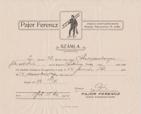 Pajor Ferencz Kerületi Kéményseprő mester számlája