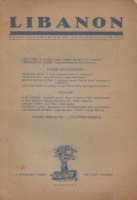 Libanon - Zsidó tudományos és kritikai folyóirat. 1937. szept.-október