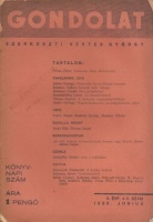 GONDOLAT  [A KMP kulturális szemléje]. II. évf. 4-5. szám; 1936. junius. - Könyvnapi szám.