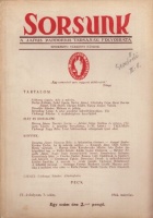 Sorsunk - A Janus Pannonius Társaság folyóirata. 1944. március.