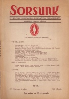 Sorsunk - A Janus Pannonius Társaság folyóirata. 1944. február.