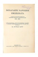 HUTTKAY Lipót, Dr. : Bonaparte Napoleon emlékirata