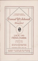 Schmidt, Conrad Wm. GmbH. Lack- und Firnis Fabrik. [Termékkatalógus]