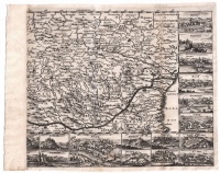 Daniel La Feuille : [Erdély és a dunai fejedelemségek réznyomatú térképe, 25 városképpel. 1732.] „Carte Nouvelle de Transilvanie Avec ses Confins.”